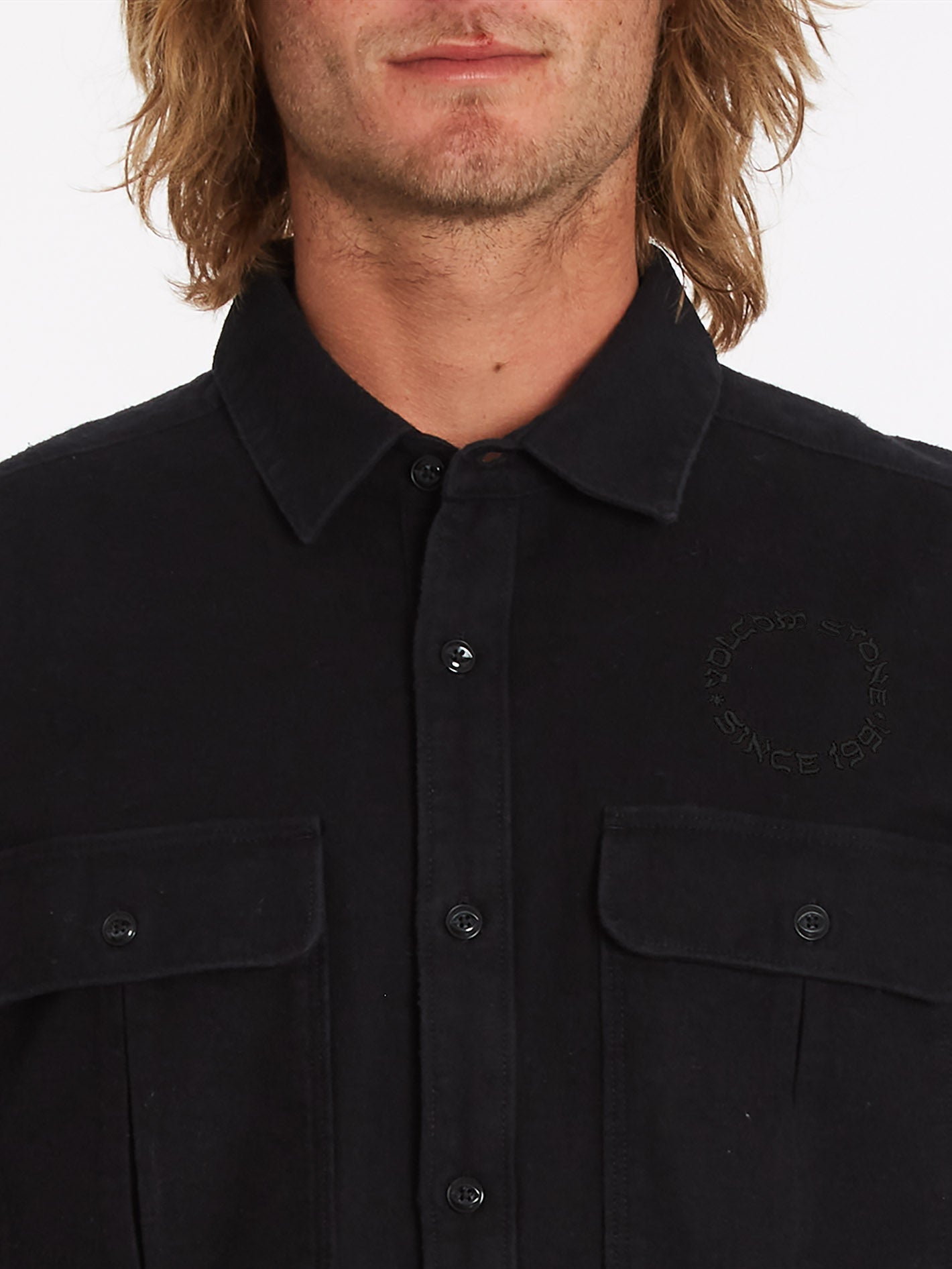 Minneret Flannel Shirt - BLACK