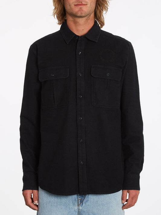 Minneret Flannel Shirt - BLACK
