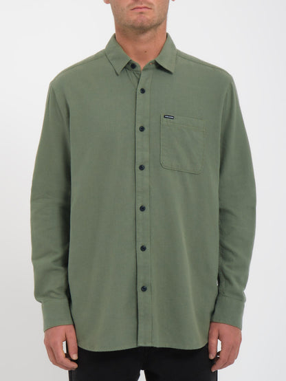 Caden Solid Shirt - AGAVE