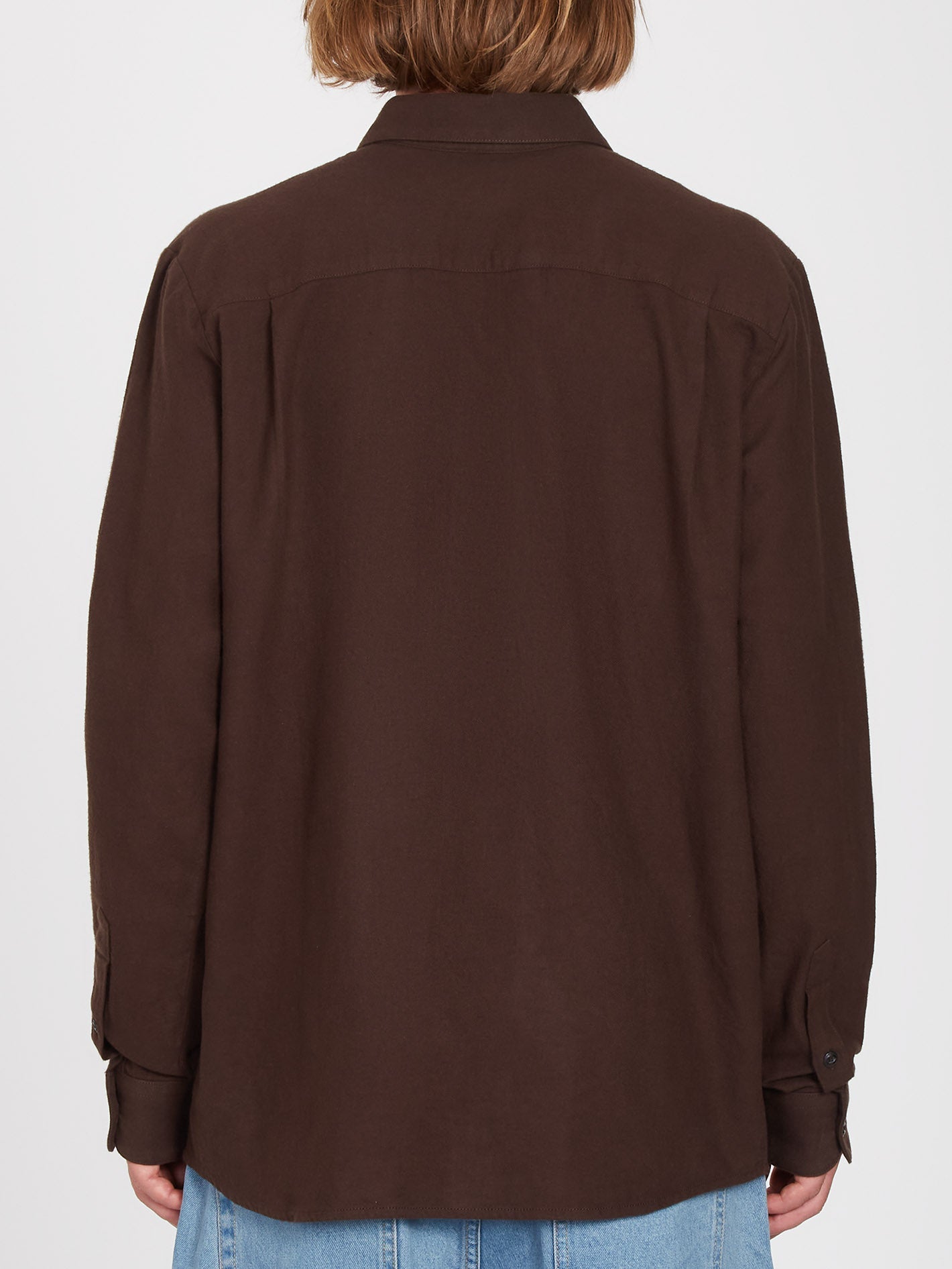 Caden Solid Shirt - DARK BROWN