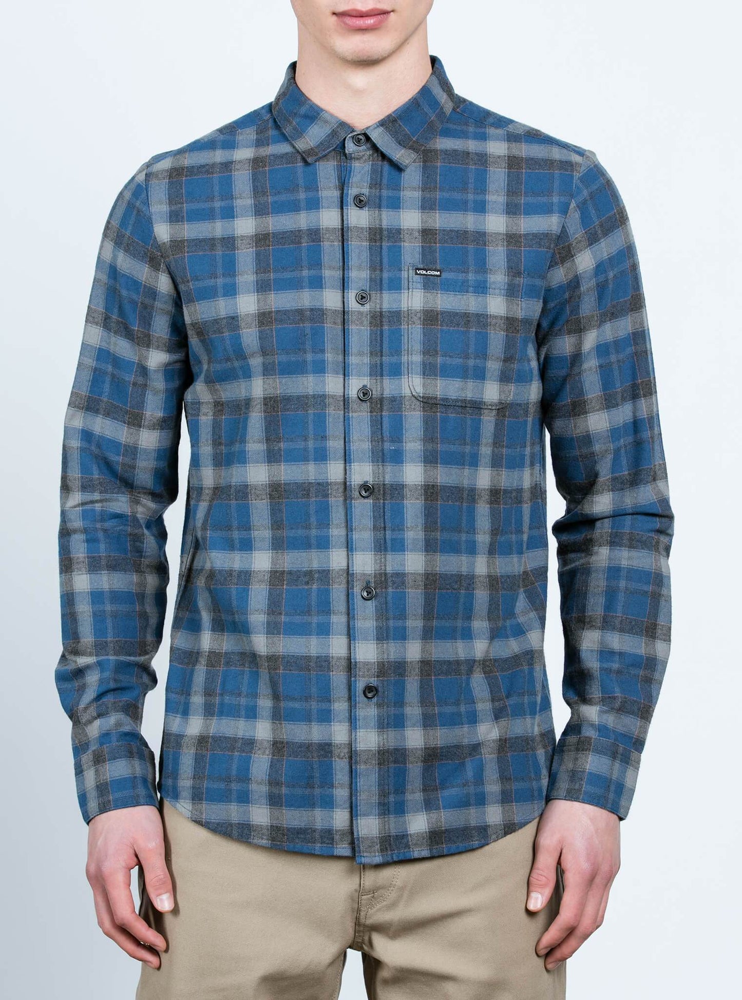 Caden Long Sleeve Flannel - Smokey Blue