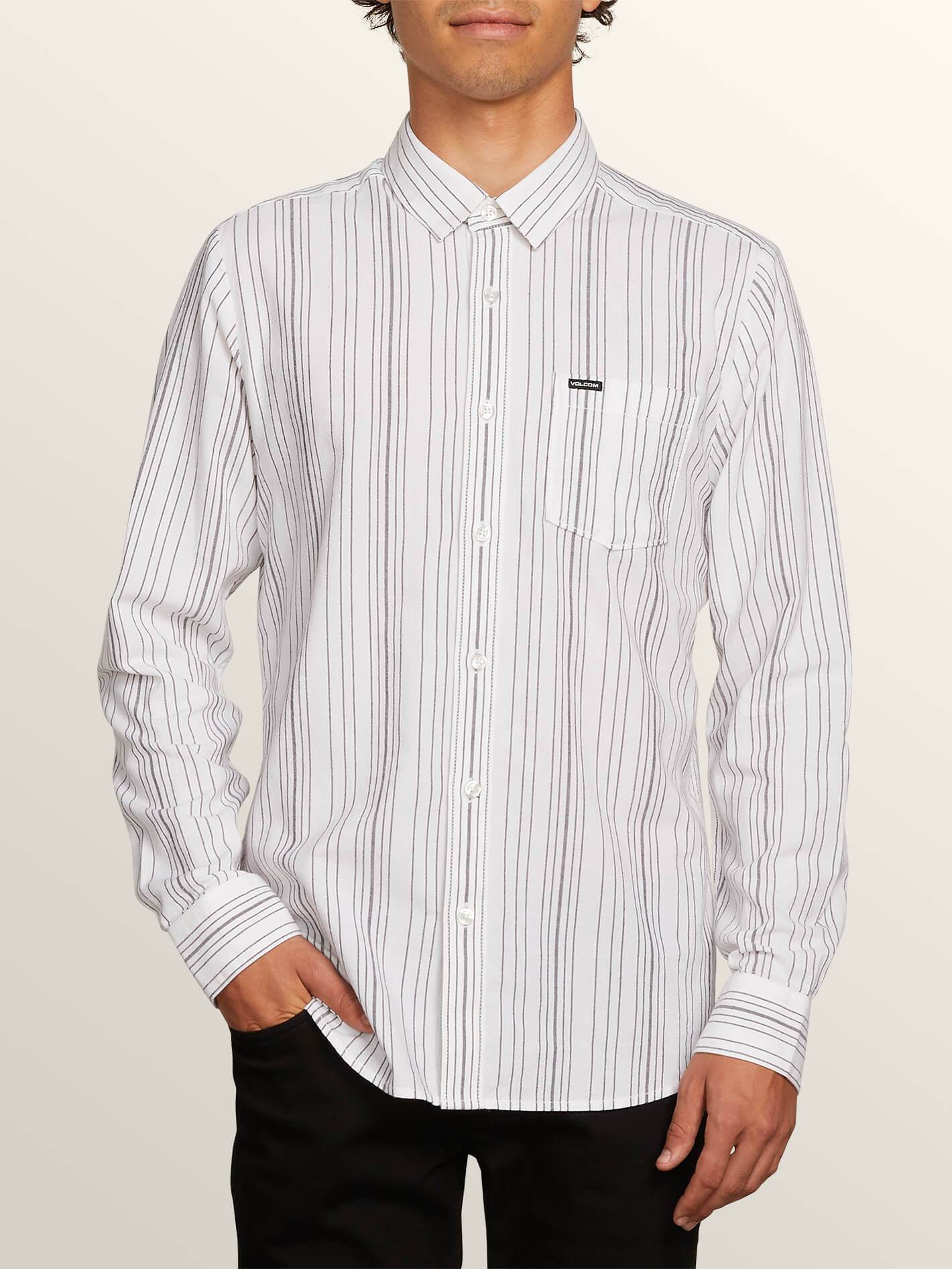 Clasher Long Sleeve Shirt - White