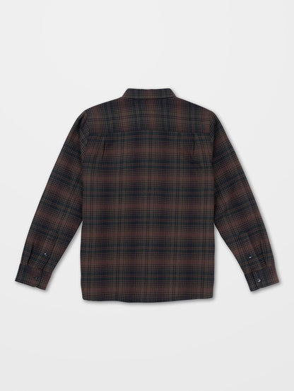 Overstoned Flannel Shirt - MAHOGANY