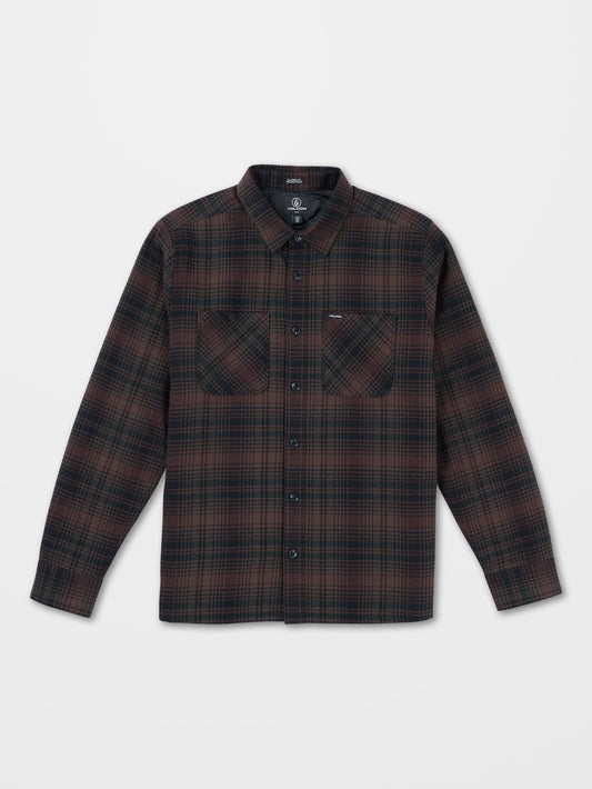 Overstoned Flannel Shirt - MAHOGANY