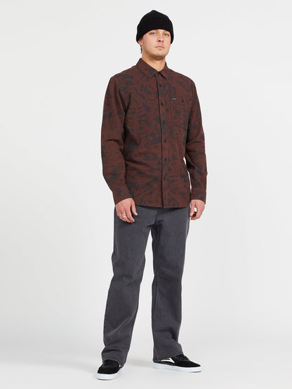 Tie Dye Flannel Shirt - MAHOGANY