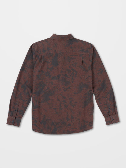 Tie Dye Flannel Shirt - MAHOGANY
