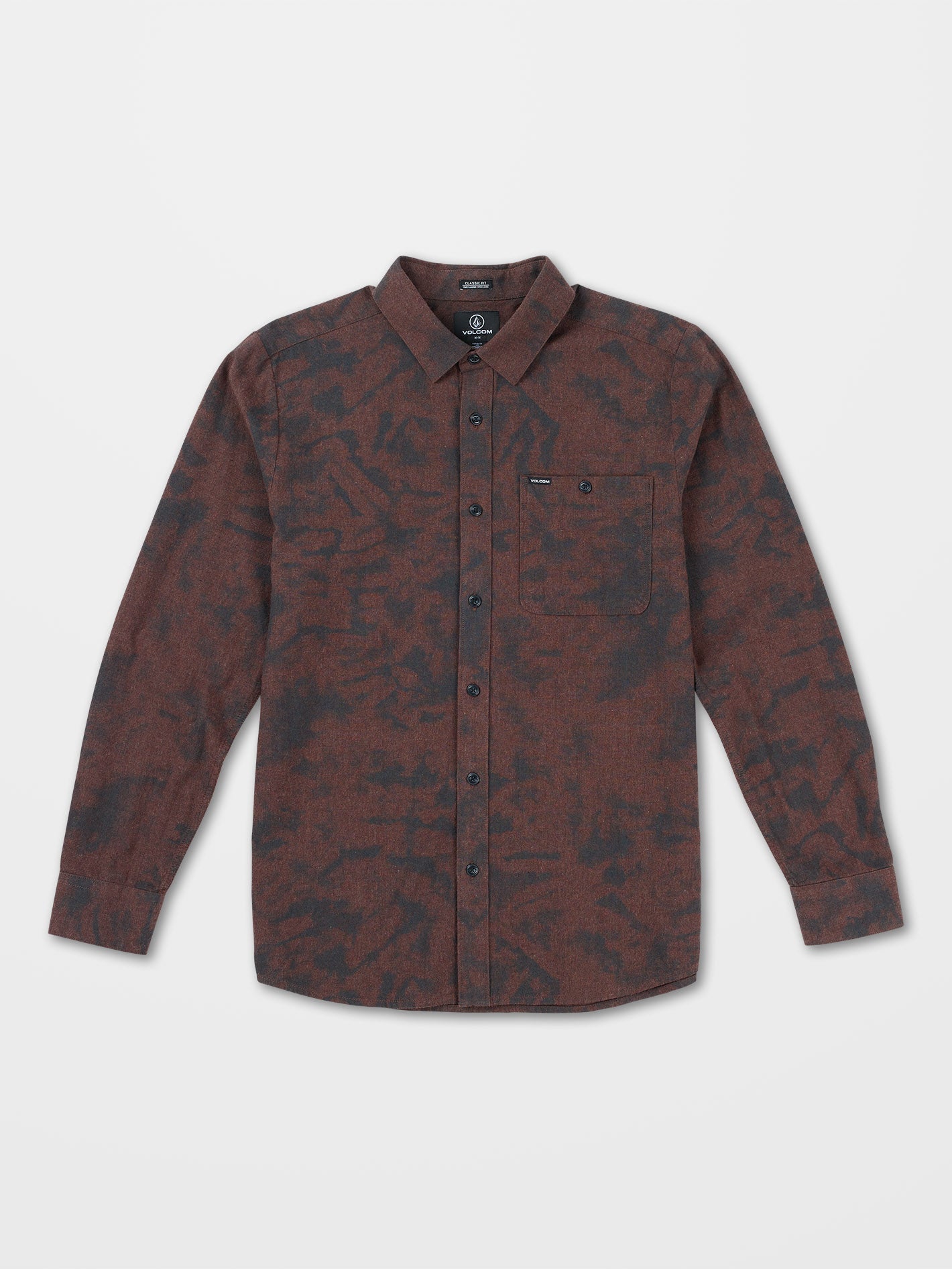 Tie Dye Flannel Shirt - MAHOGANY