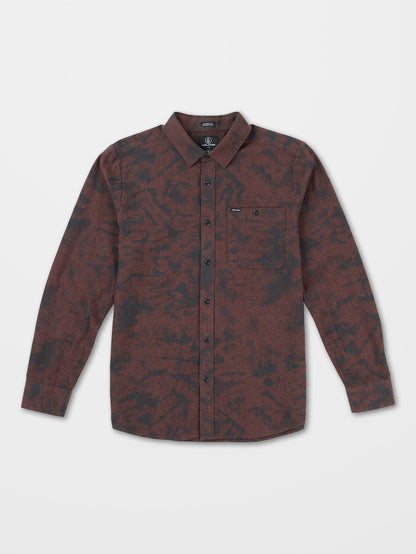 Tie Dye Flannel Shirt - MAHOGANY