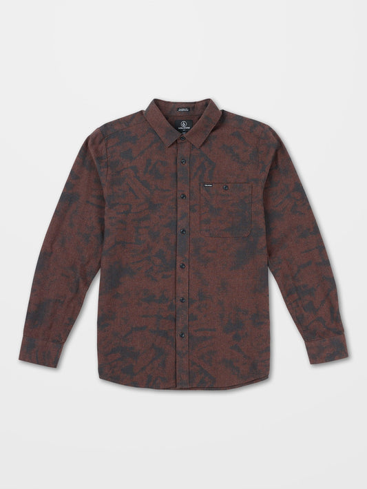 Tie Dye Flannel Shirt - MAHOGANY