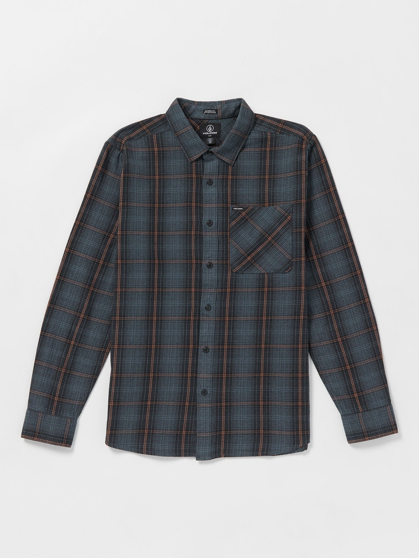 Heavy Twills Flannel Shirt - DARK SLATE