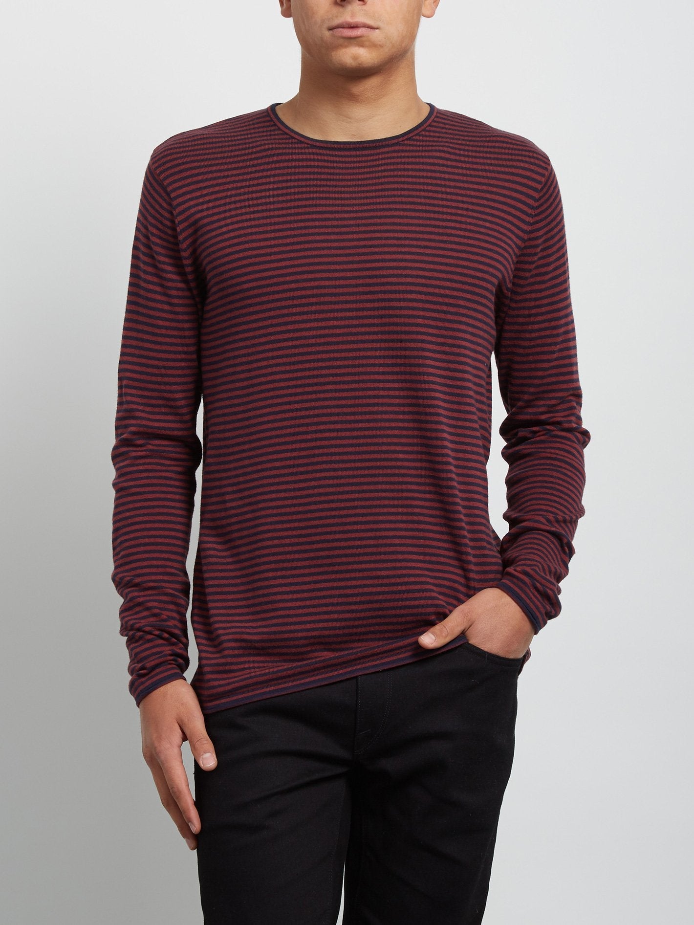 Harweird Stripe Sweater - Crimson