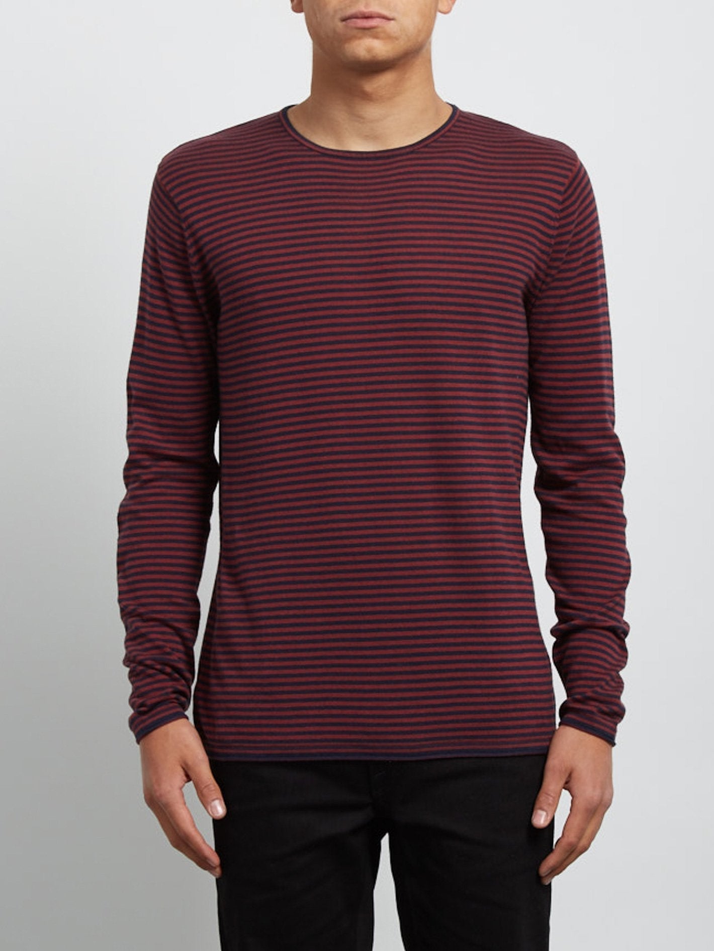 Harweird Stripe Sweater - Crimson