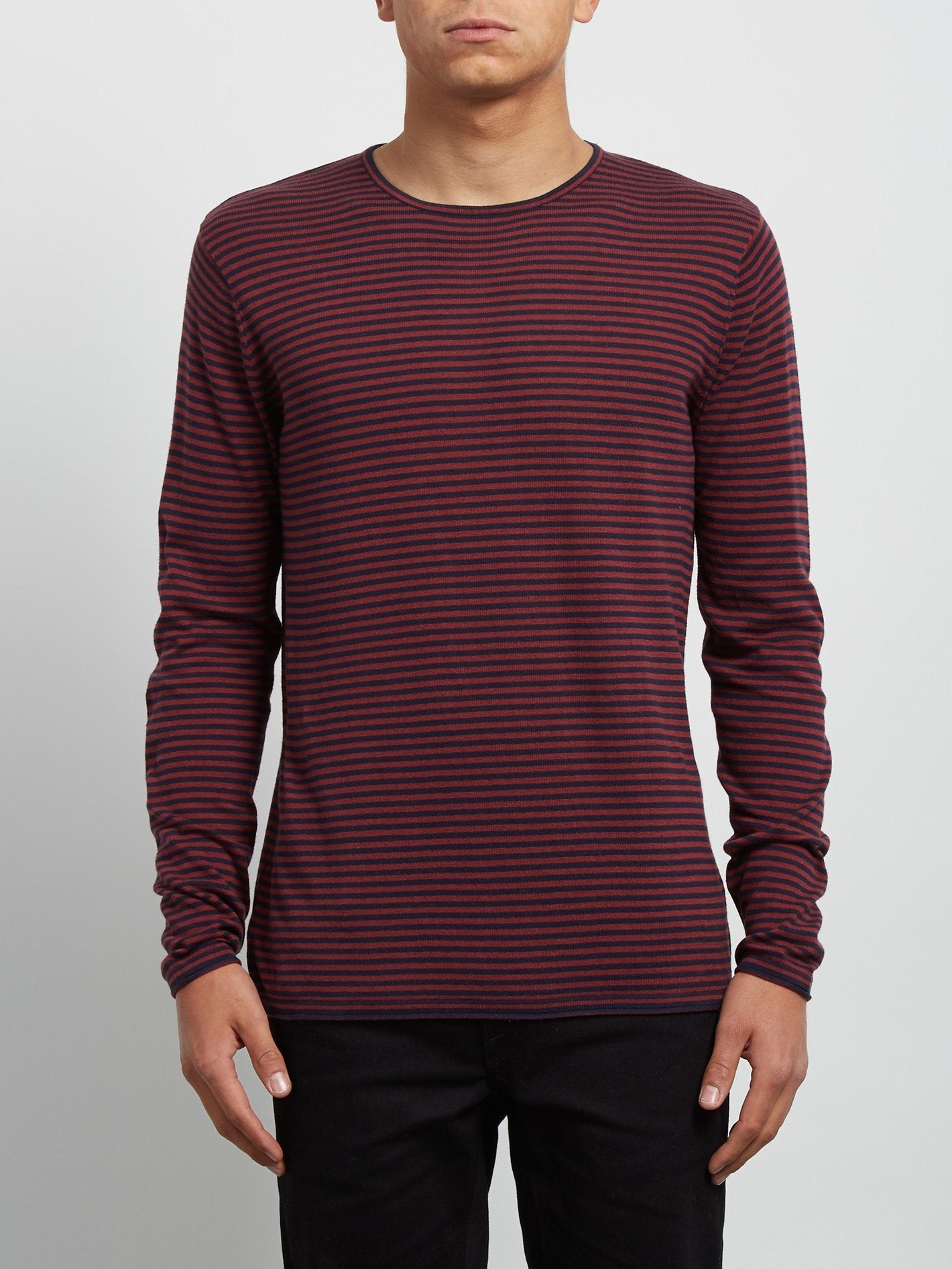 Harweird Stripe Sweater - Crimson