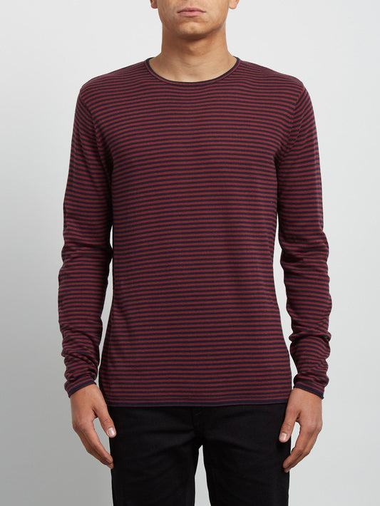 Harweird Stripe Sweater - Crimson