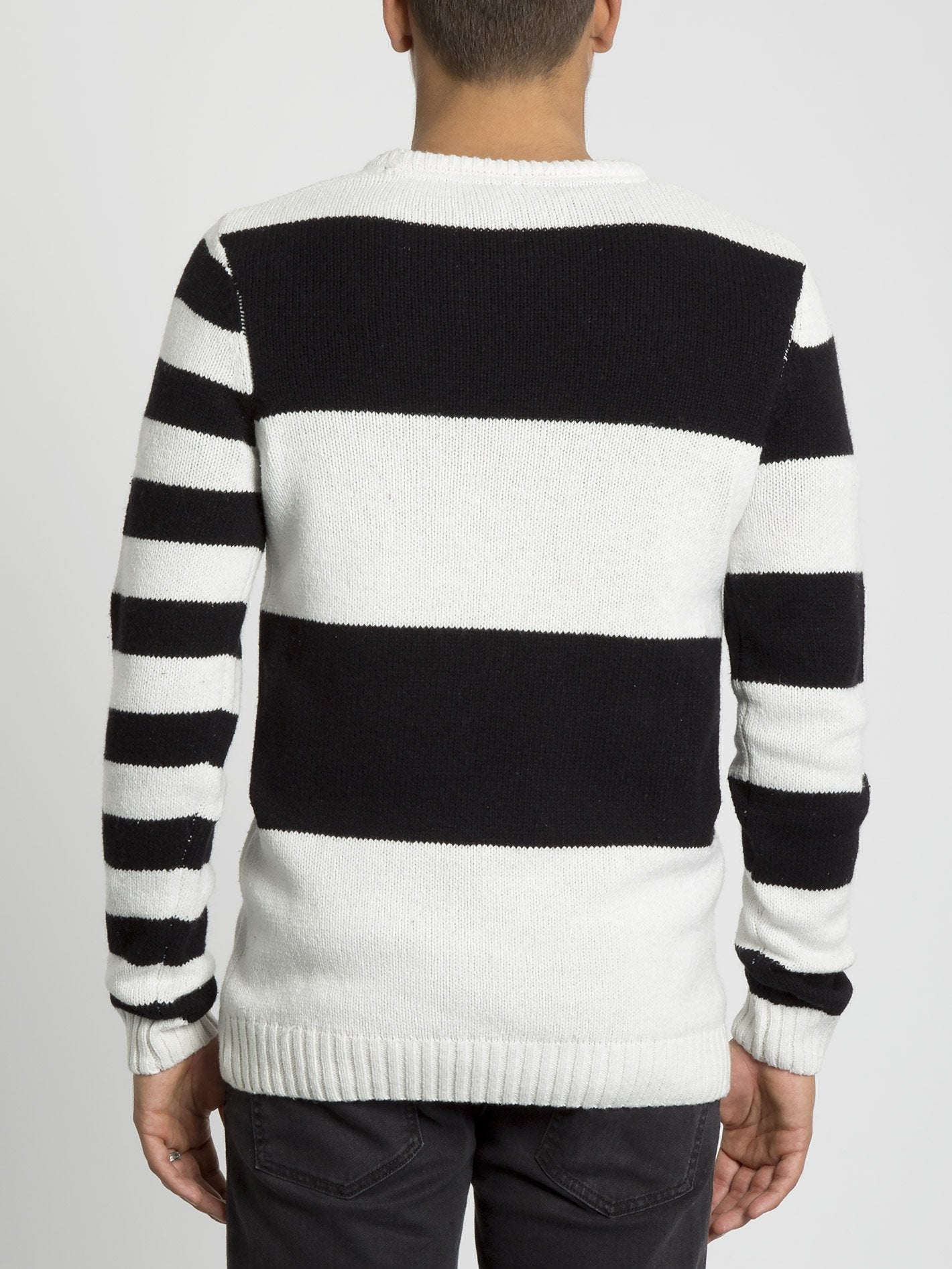 Edmonder Striped Sweater - Black