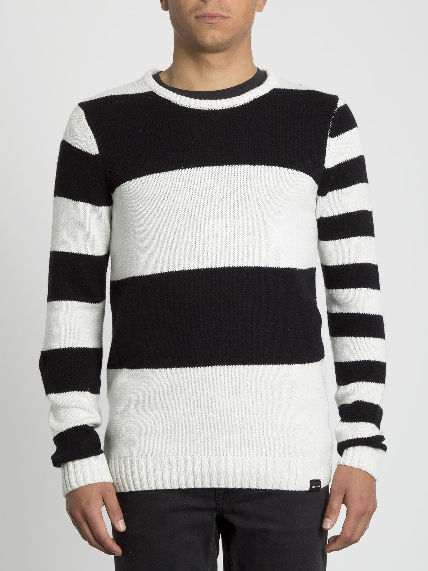 Edmonder Striped Sweater - Black