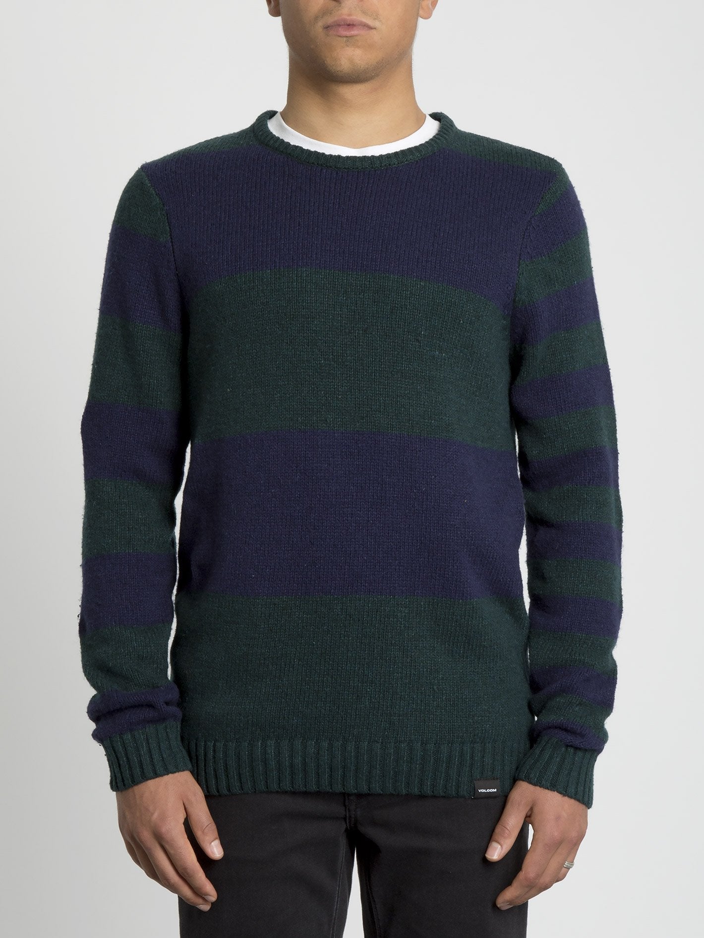 Edmonder Striped Sweater - Navy