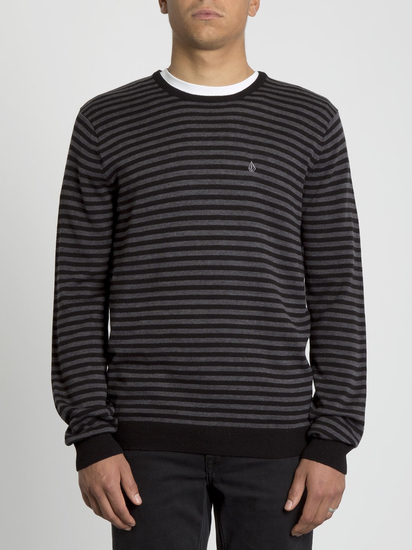 Uperstand Stripe Sweater - Heather Grey