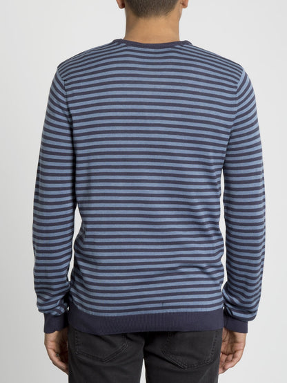 Uperstand Stripe Sweater - Navy