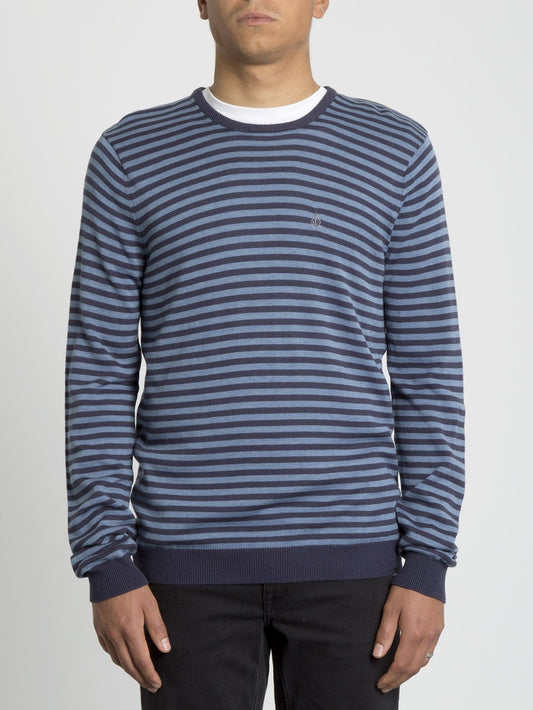Uperstand Stripe Sweater - Navy