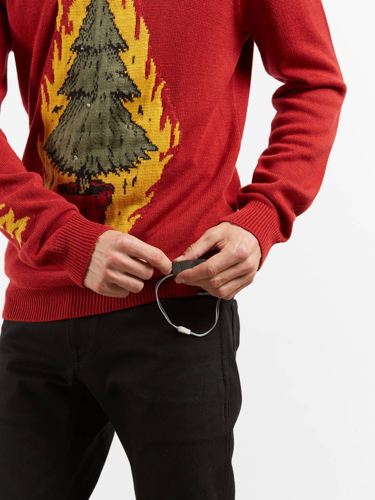 Warm Wishes Sweater - Deep Red