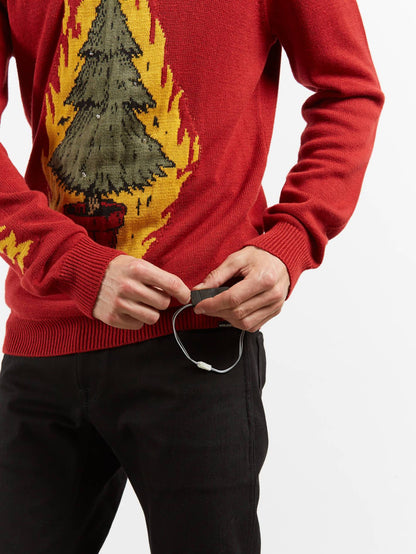Warm Wishes Sweater - Deep Red