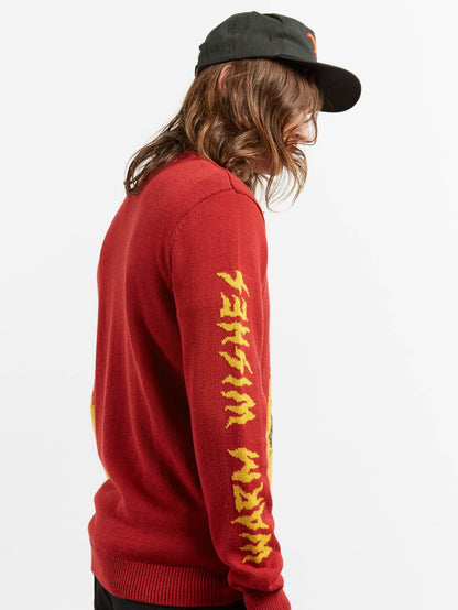 Warm Wishes Sweater - Deep Red