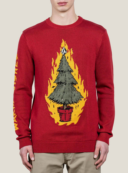 Warm Wishes Sweater - Deep Red