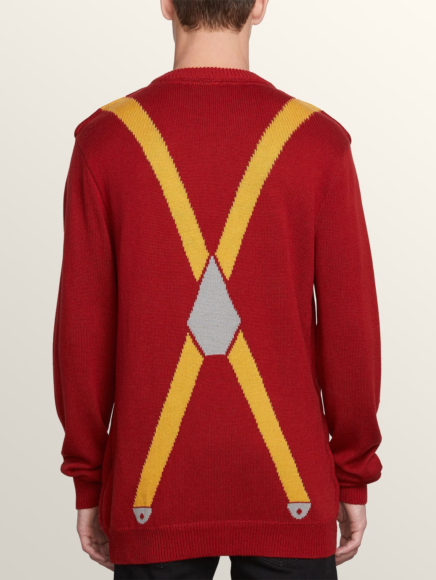 Suspenders Sweater - Drip Red