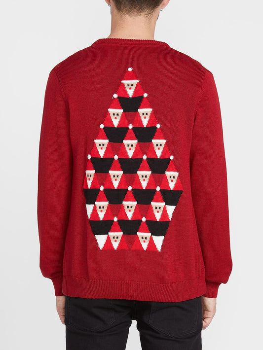 Santastone Cardigan - Deep Red