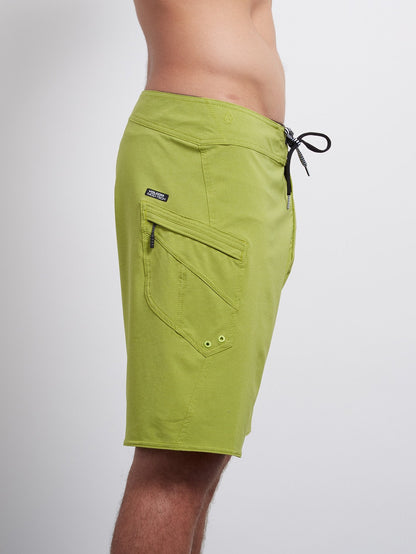 Lido Solid Mod Boardshorts - Thyme Green