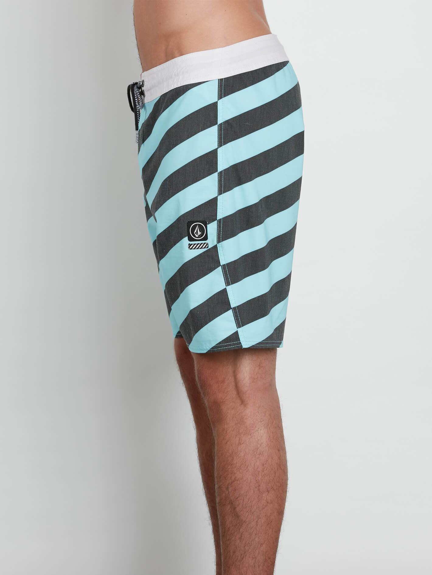 Stripey Stoney 19  - Pale Aqua