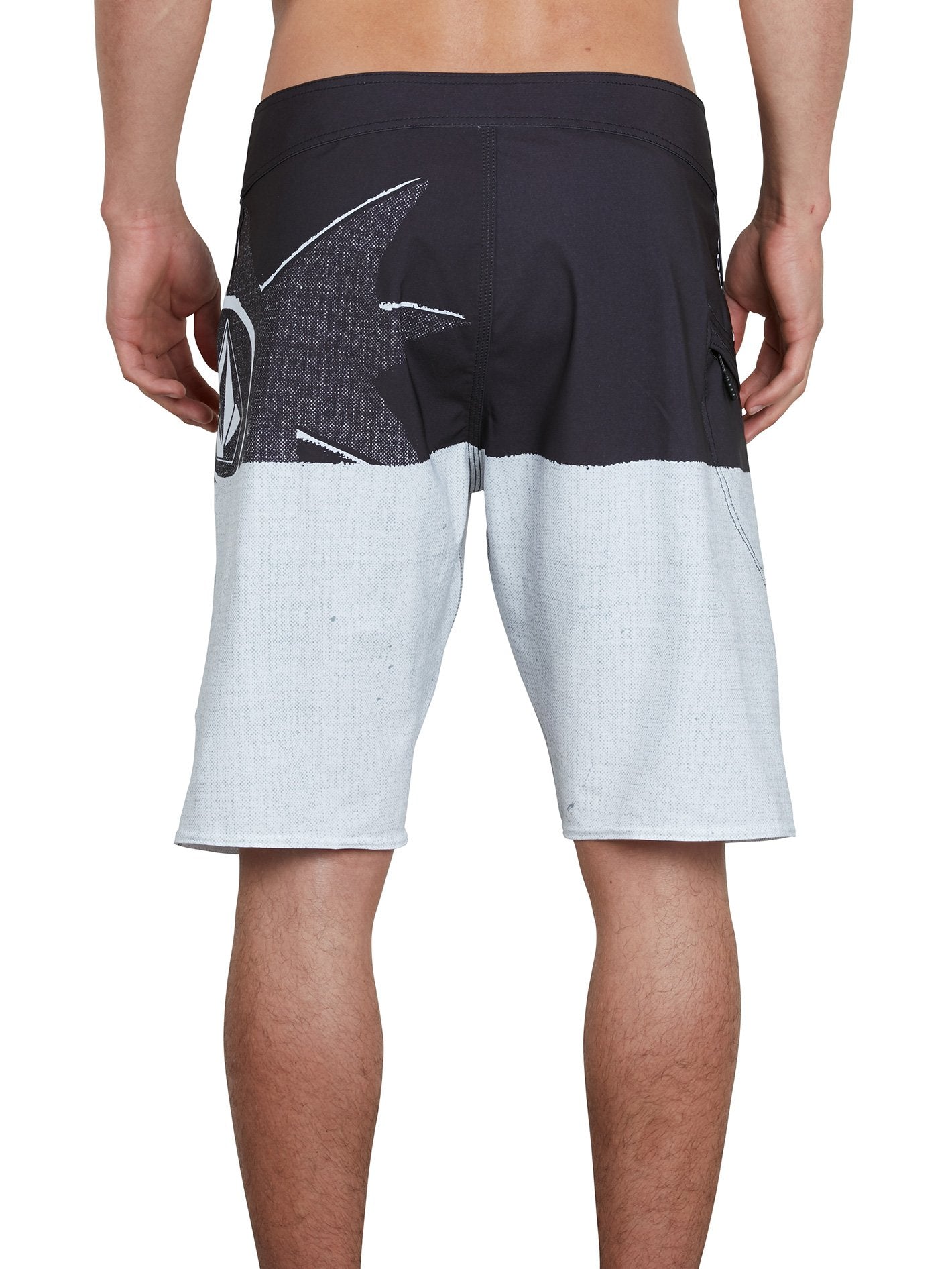Lido Block Mod Boardshorts - Black White