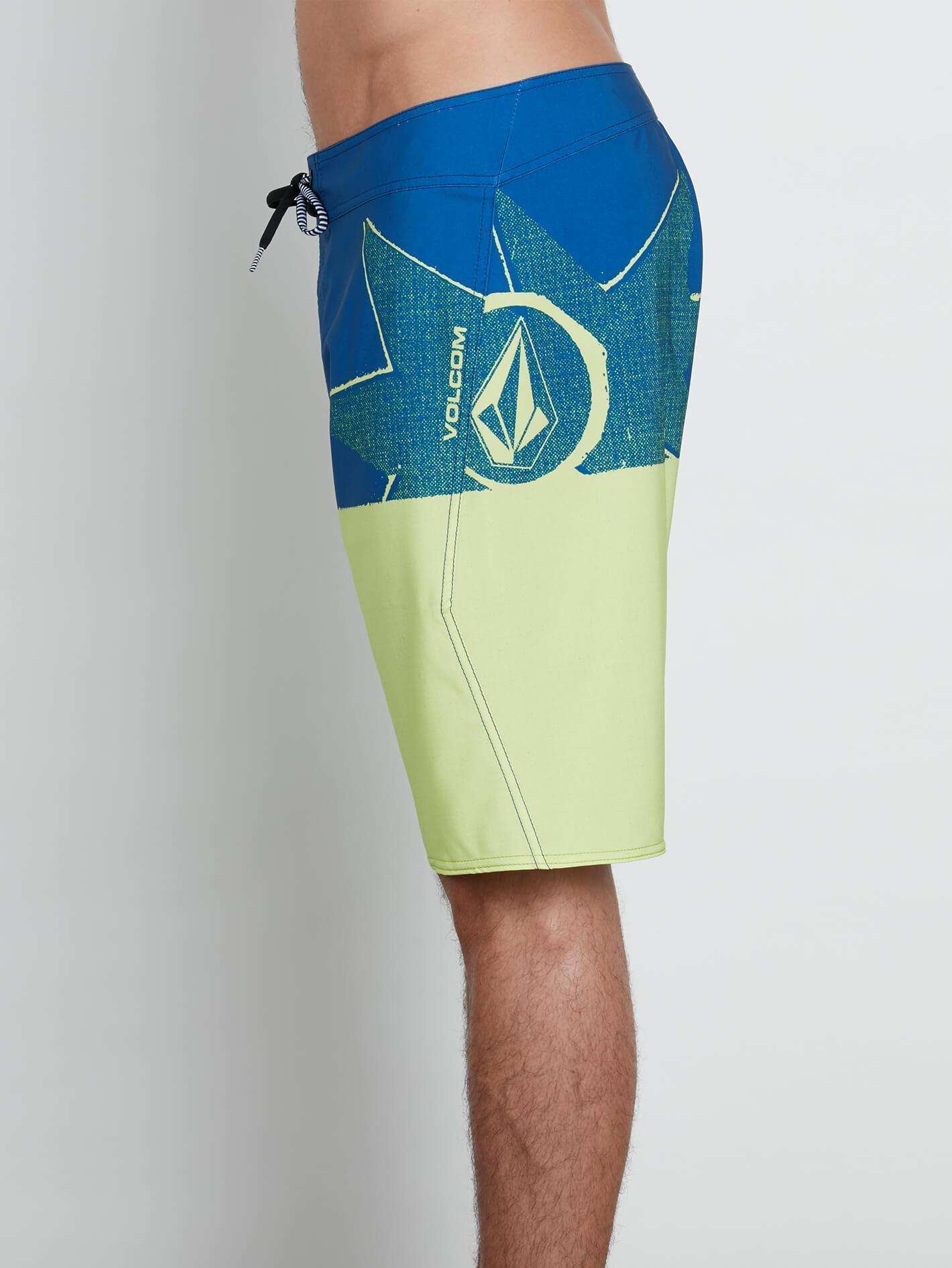 Lido Block Mod Boardshorts - Shadow Lime