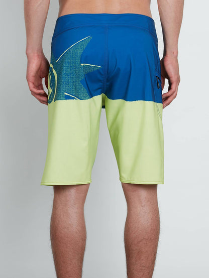 Lido Block Mod Boardshorts - Shadow Lime