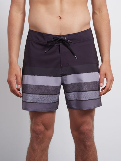 Lido Liney Mod 16 Boardshort - Black