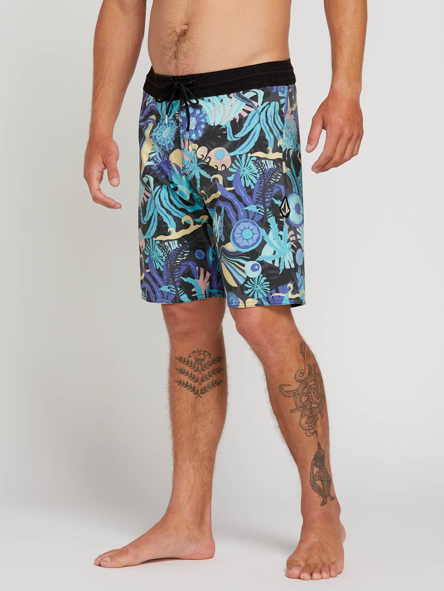 Tripped Stoney 19" Boardshort  - Black