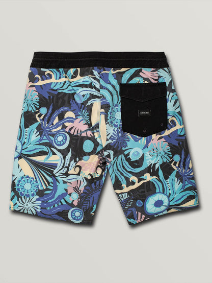 Tripped Stoney 19" Boardshort  - Black