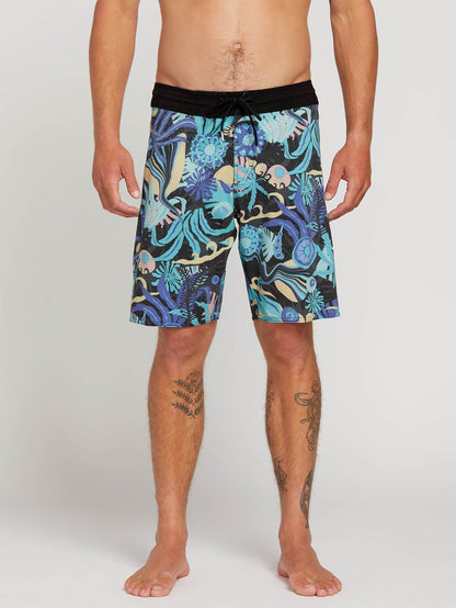 Tripped Stoney 19" Boardshort  - Black