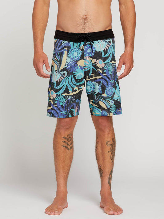 Tripped Stoney 19" Boardshort  - Black