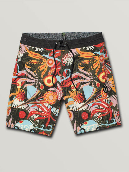 Tripped Stoney 19" Boardshort  - Dark Olive