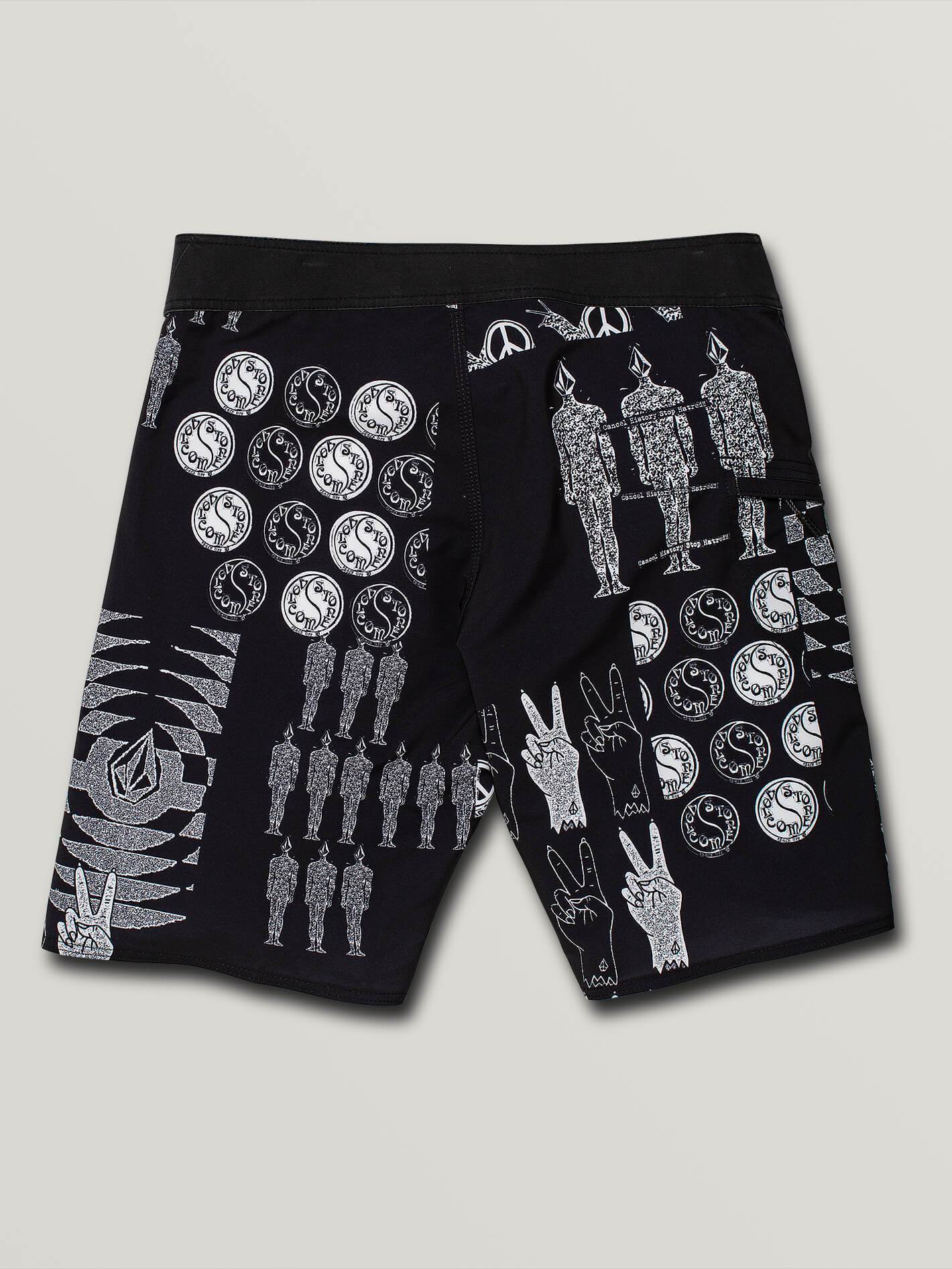 Tablet Mod 20" Boardshort  - Black White