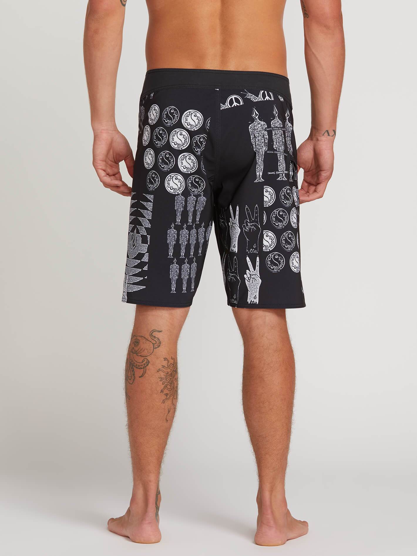Tablet Mod 20" Boardshort  - Black White