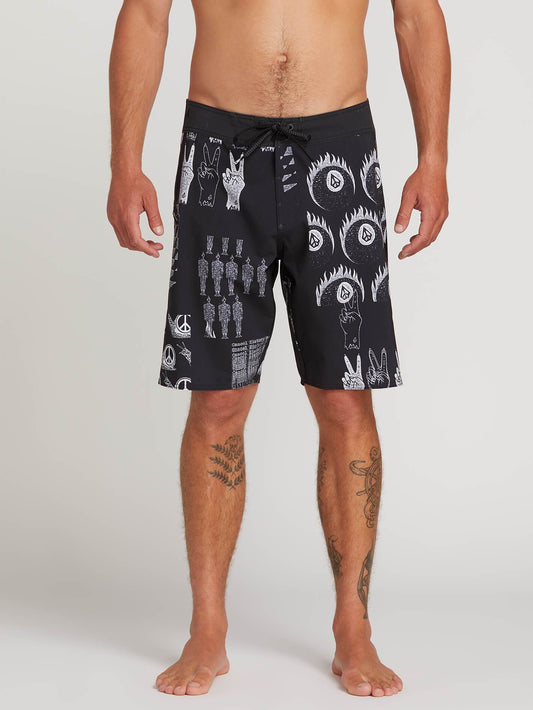 Tablet Mod 20" Boardshort  - Black White