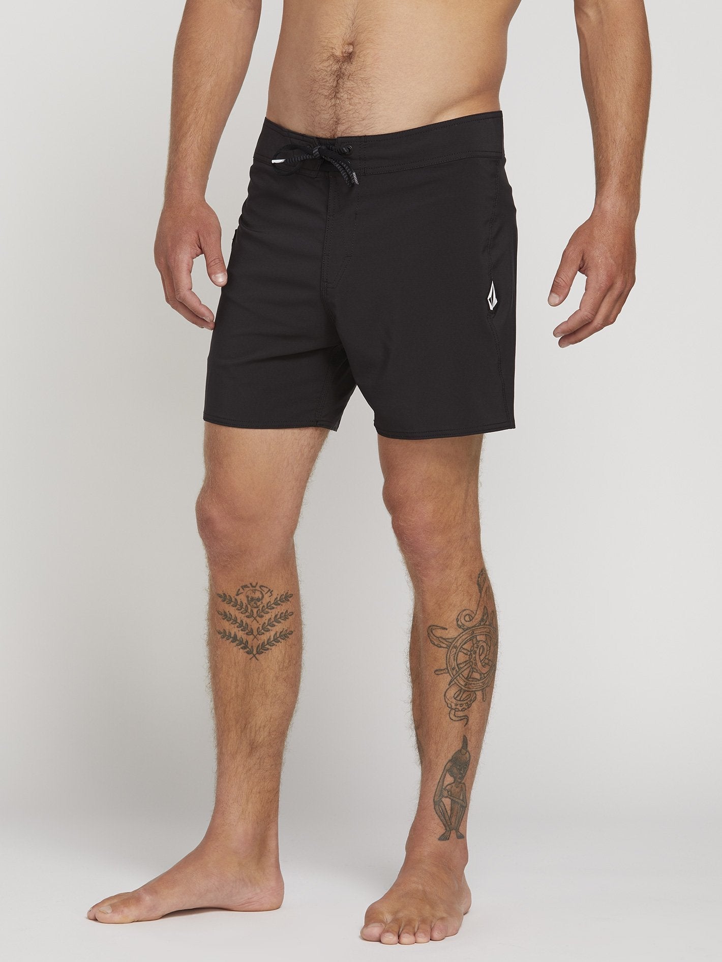 Lido Solid Mod 16" Boardshort  - Black
