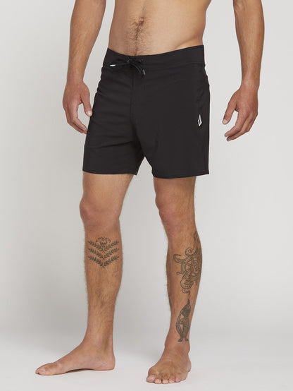 Lido Solid Mod 16" Boardshort  - Black