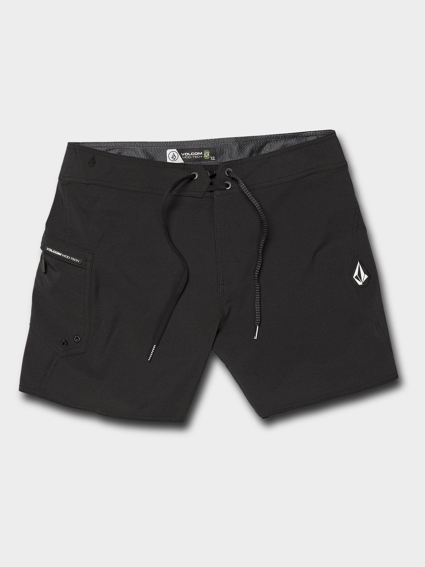 Lido Solid Mod 16" Boardshort  - Black