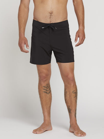 Lido Solid Mod 16" Boardshort  - Black