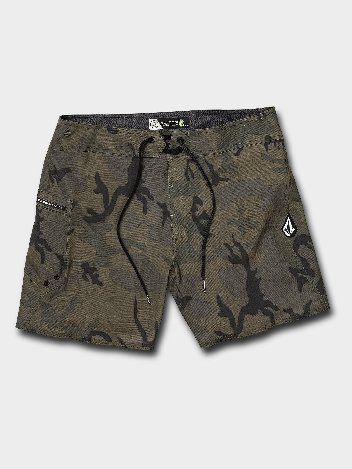 Lido Solid Mod 16" Boardshort  - Camouflage