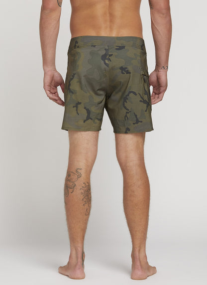Lido Solid Mod 16" Boardshort  - Camouflage